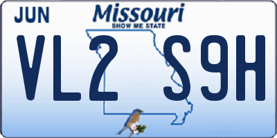 MO license plate VL2S9H