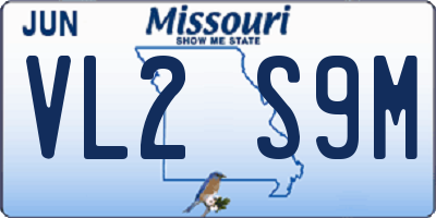 MO license plate VL2S9M
