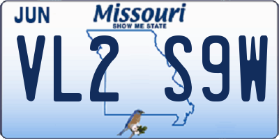 MO license plate VL2S9W