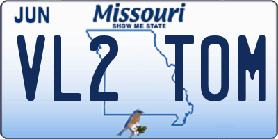 MO license plate VL2T0M