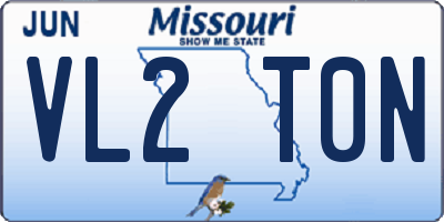 MO license plate VL2T0N
