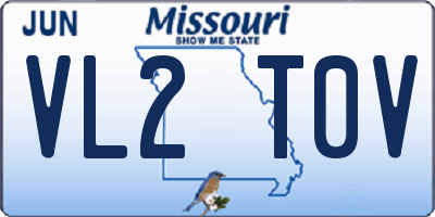 MO license plate VL2T0V