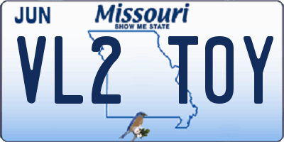 MO license plate VL2T0Y