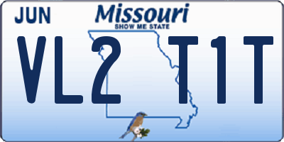 MO license plate VL2T1T
