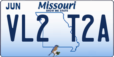 MO license plate VL2T2A