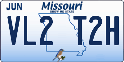 MO license plate VL2T2H