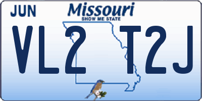 MO license plate VL2T2J