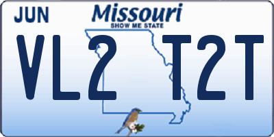 MO license plate VL2T2T