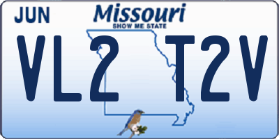 MO license plate VL2T2V