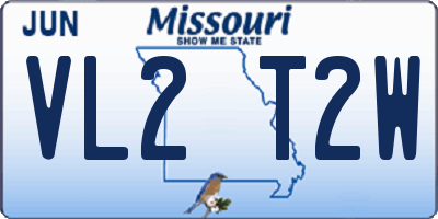 MO license plate VL2T2W