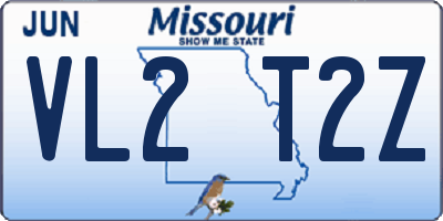 MO license plate VL2T2Z