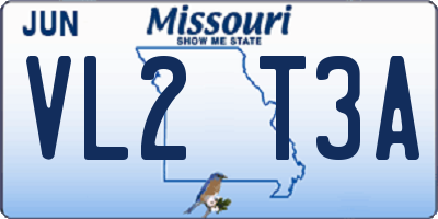 MO license plate VL2T3A