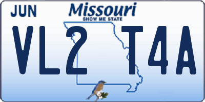 MO license plate VL2T4A