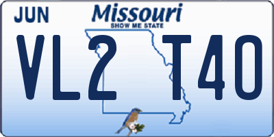 MO license plate VL2T4O