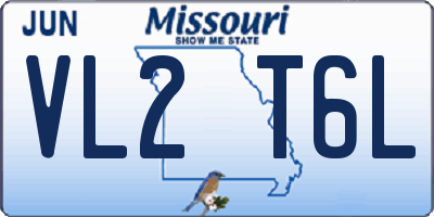 MO license plate VL2T6L