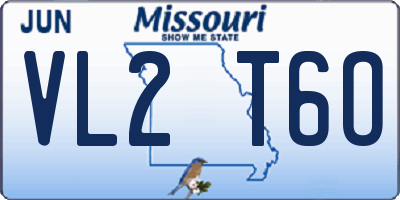 MO license plate VL2T6O