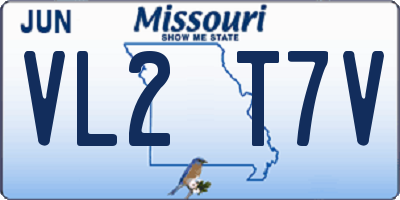 MO license plate VL2T7V