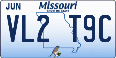 MO license plate VL2T9C