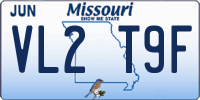 MO license plate VL2T9F