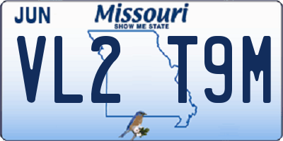 MO license plate VL2T9M