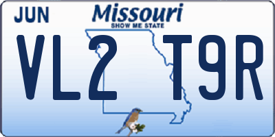 MO license plate VL2T9R