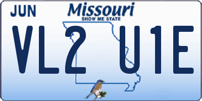 MO license plate VL2U1E
