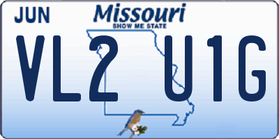 MO license plate VL2U1G