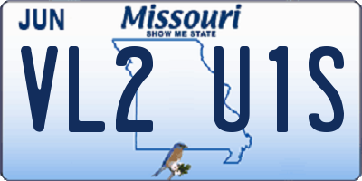 MO license plate VL2U1S
