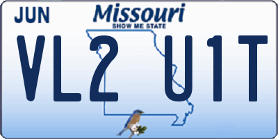 MO license plate VL2U1T