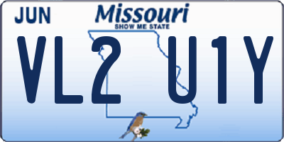 MO license plate VL2U1Y