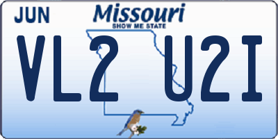 MO license plate VL2U2I
