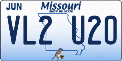 MO license plate VL2U2O