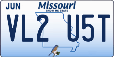 MO license plate VL2U5T