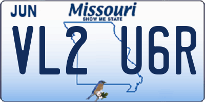 MO license plate VL2U6R
