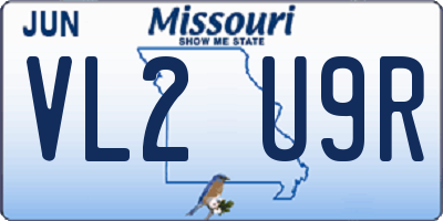 MO license plate VL2U9R