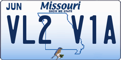 MO license plate VL2V1A