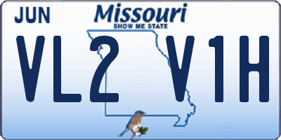 MO license plate VL2V1H