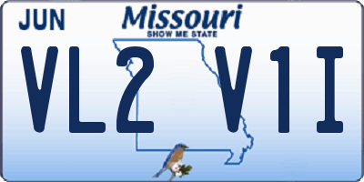 MO license plate VL2V1I