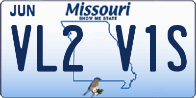 MO license plate VL2V1S