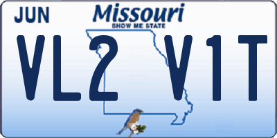 MO license plate VL2V1T