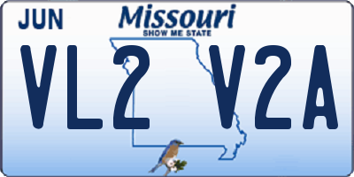 MO license plate VL2V2A