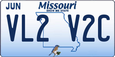 MO license plate VL2V2C
