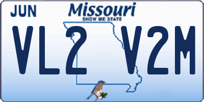 MO license plate VL2V2M