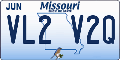 MO license plate VL2V2Q
