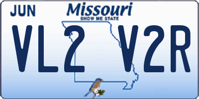 MO license plate VL2V2R
