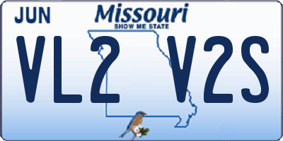 MO license plate VL2V2S