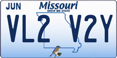 MO license plate VL2V2Y
