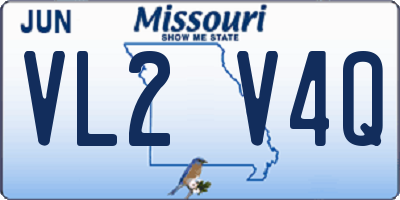 MO license plate VL2V4Q