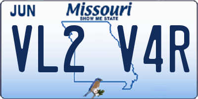 MO license plate VL2V4R