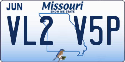 MO license plate VL2V5P